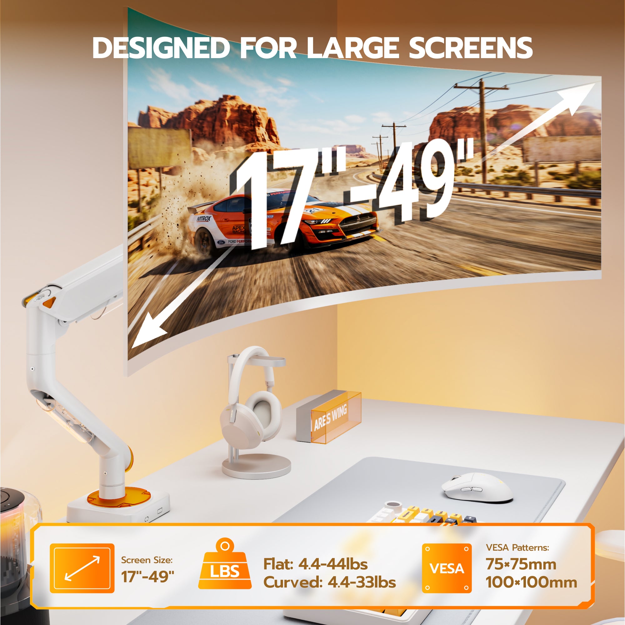 Single Monitor Mount ARES WING