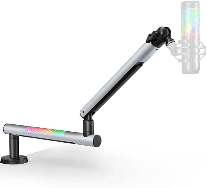 Aluminum Low Profile Mic Arm with RGB Light ARES WING