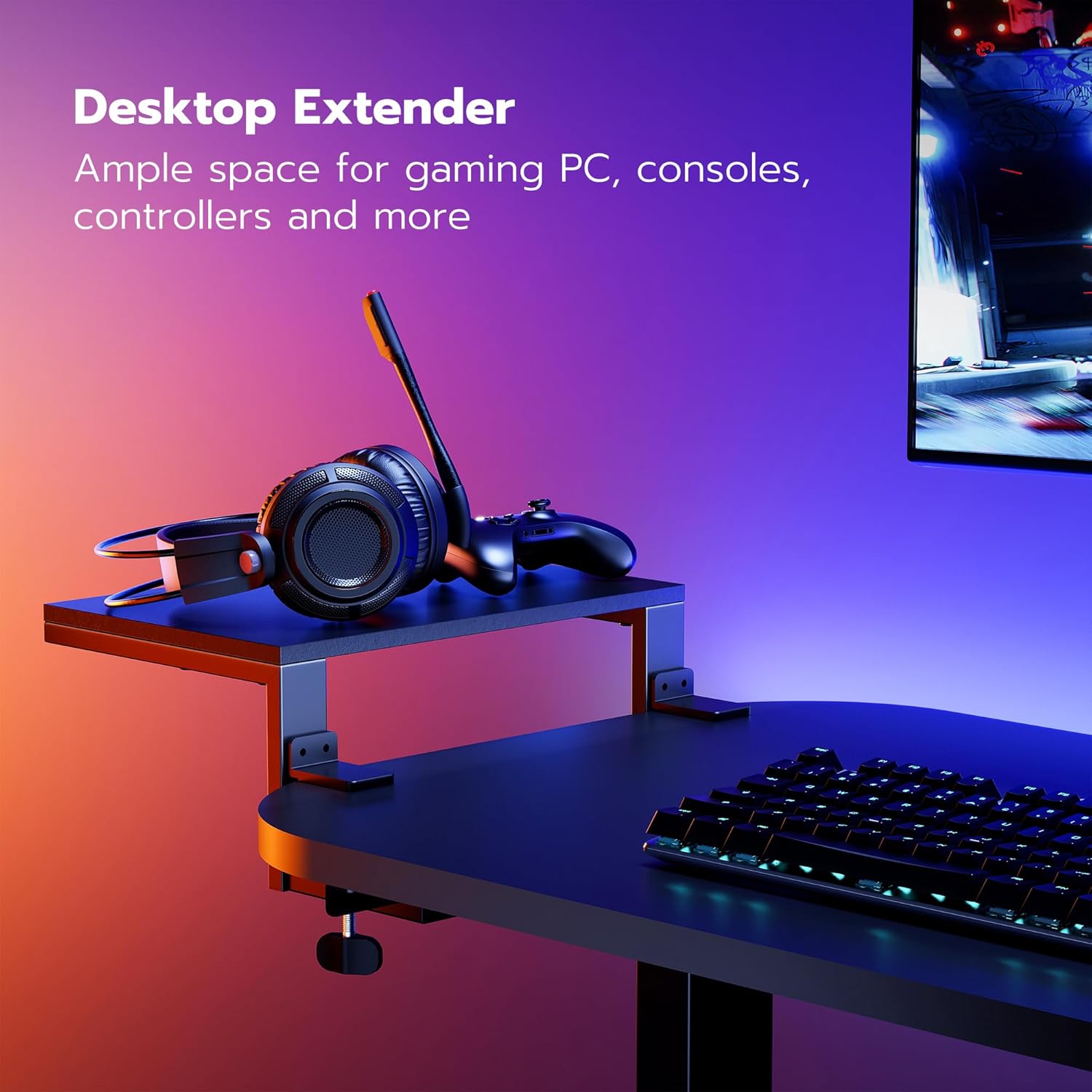 ARES WING | Desk Extender Shelf | GOG1001SBK ARES WING