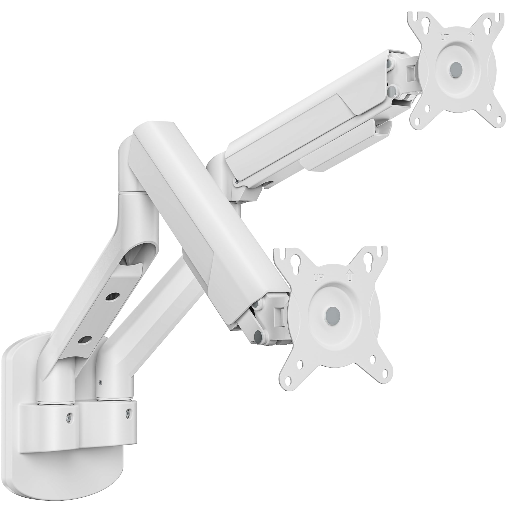 ARES WING Dual Monitor Wall Mount for 17-35 Inch Ultrawide Screens, Heavy Duty Monitor Arm Up to 26.4 lbs, Fully Adjustable Wall Mount, VESA 75x75/100x100 Compatible, Black