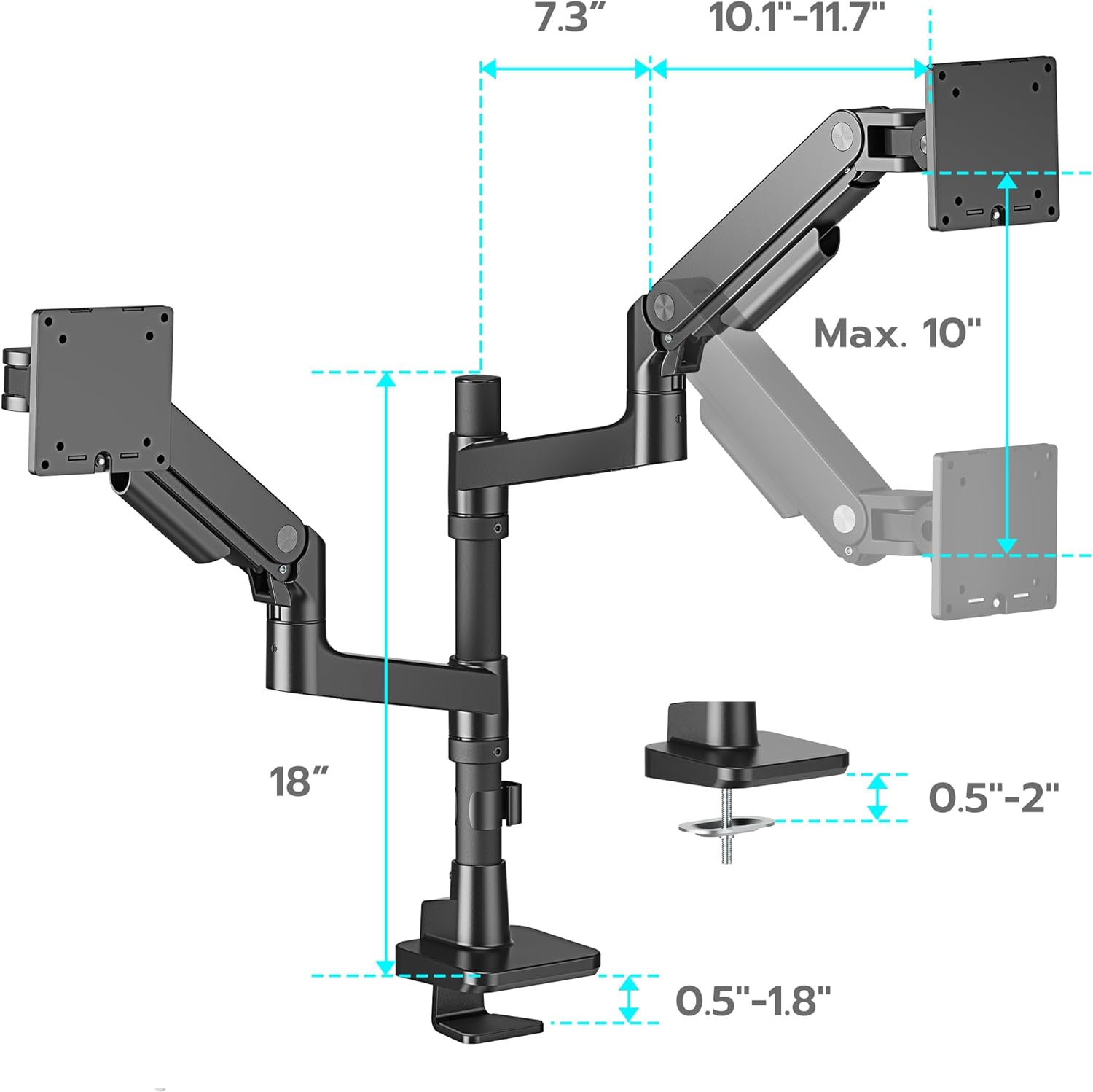 Dual Monitor Stand ARES WING