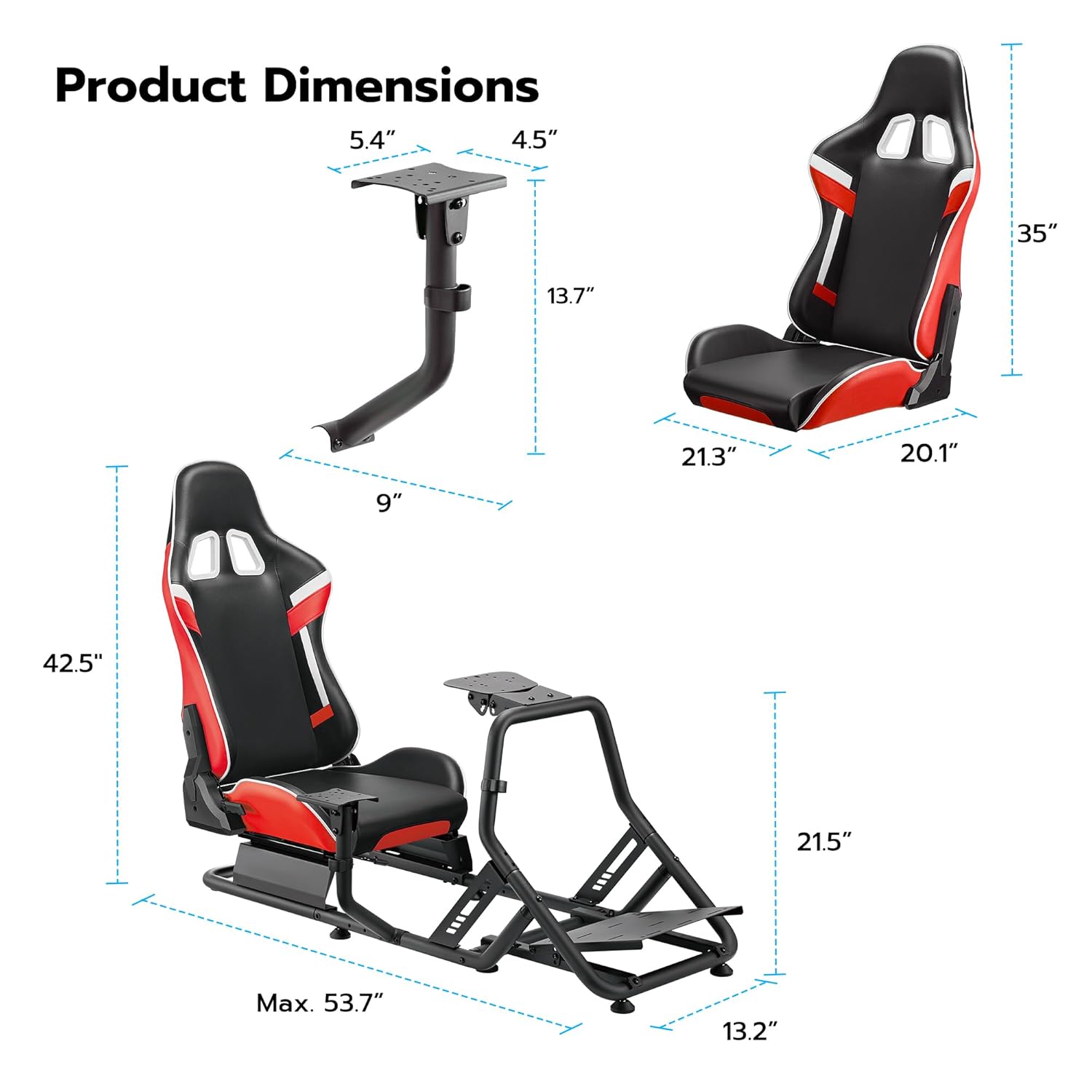 ARES WING Racing Simulator Cockpit with Seat, Formula and GT Sim Racing Cockpit Compatible with Fanatec, Thrustmaster, Logitech, Moza Racing Games on PS5, PS4, Xbox and PC
