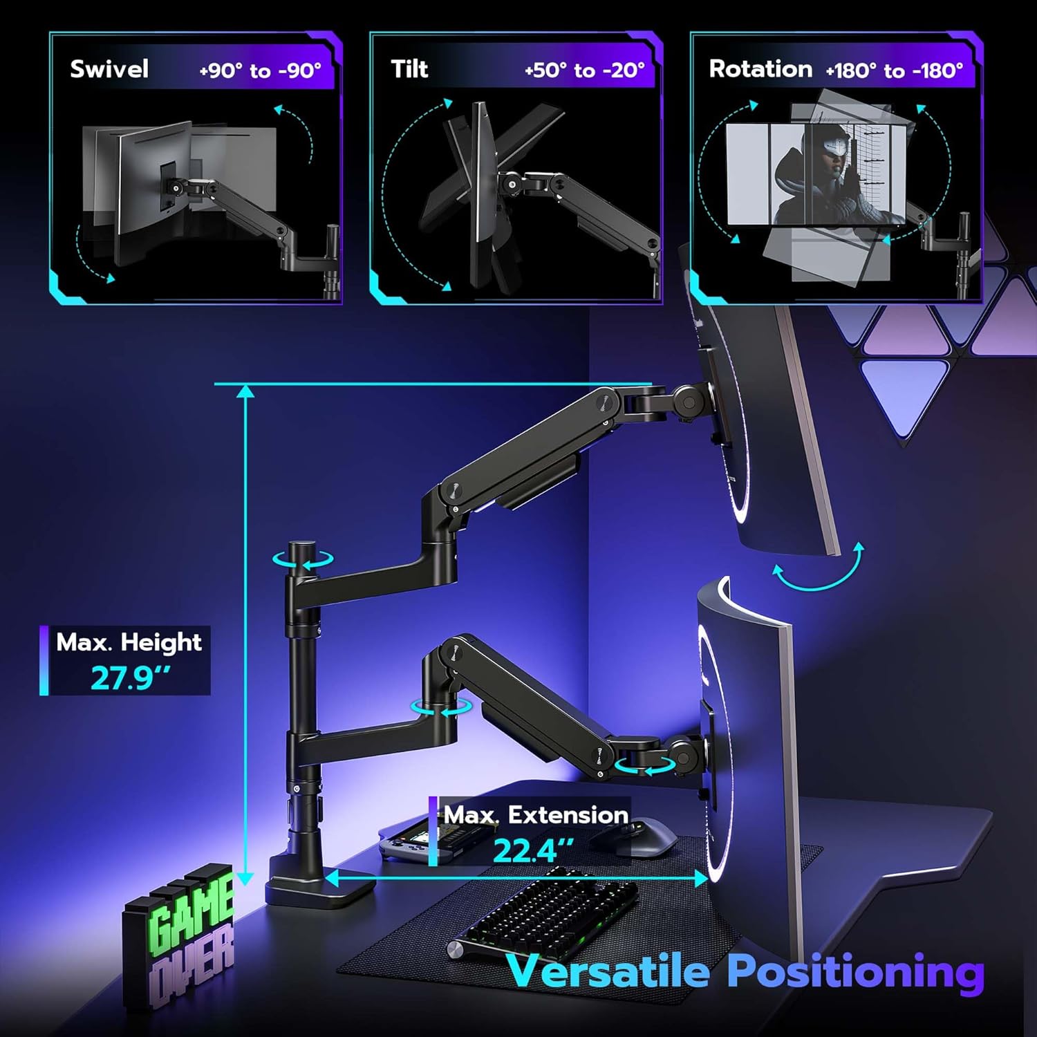 Dual Monitor Stand ARES WING