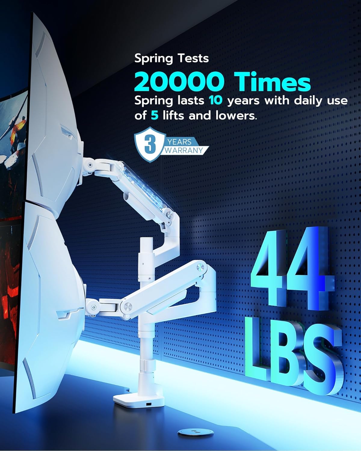 Dual Monitor Stand with USB Ports ARES WING