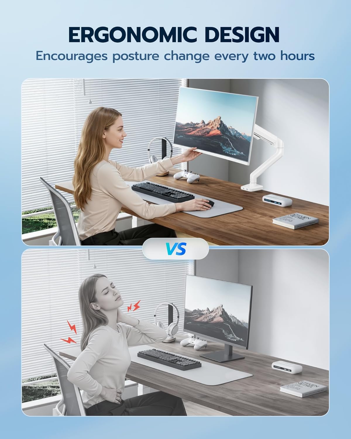 Heavy Duty Single Monitor Arm ARES WING