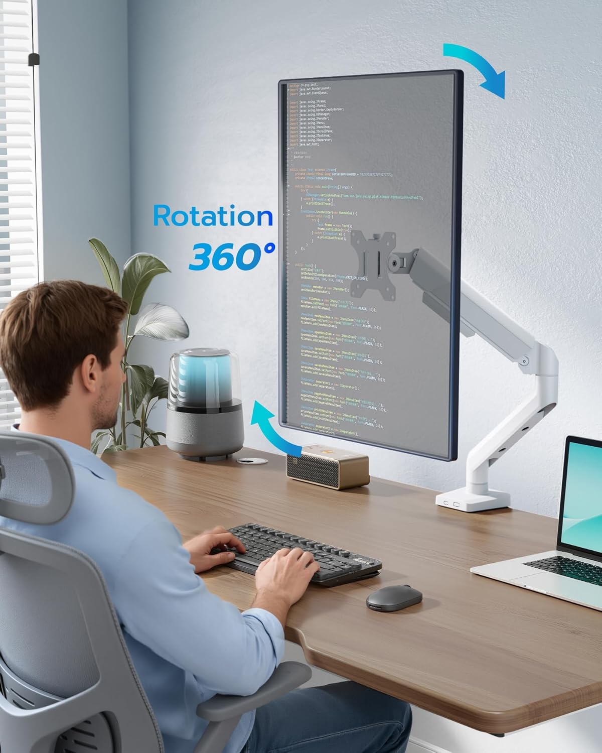 Heavy Duty Single Monitor Arm ARES WING