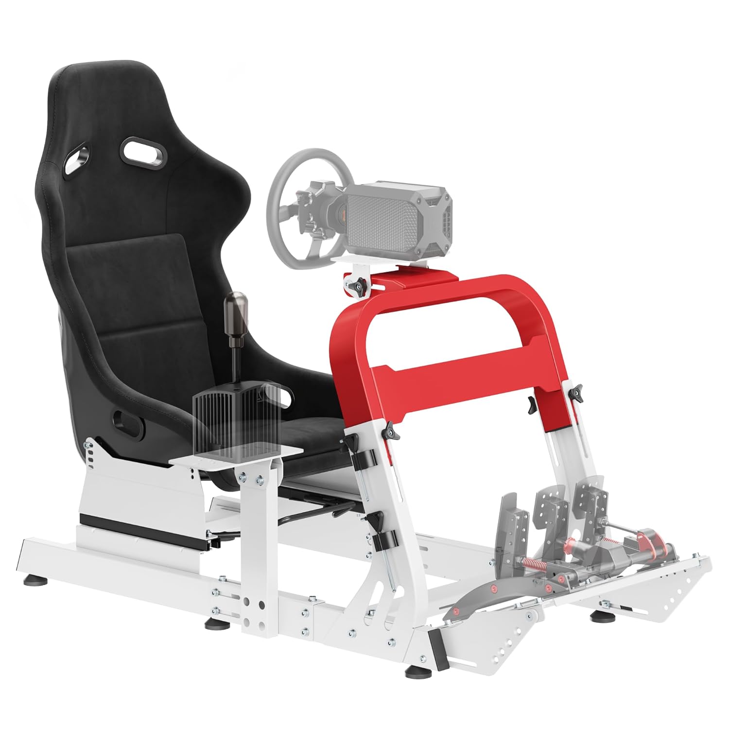 ARES WING Premium Sim Racing Cockpit with Seat, Adjustable Racing Simulator Cockpit for Formula & GT Style, Heavy Duty Sim Rig Cockpit Compatible with Fanatec, Thrustmaster, Logitech,Moza & SIMAGIC