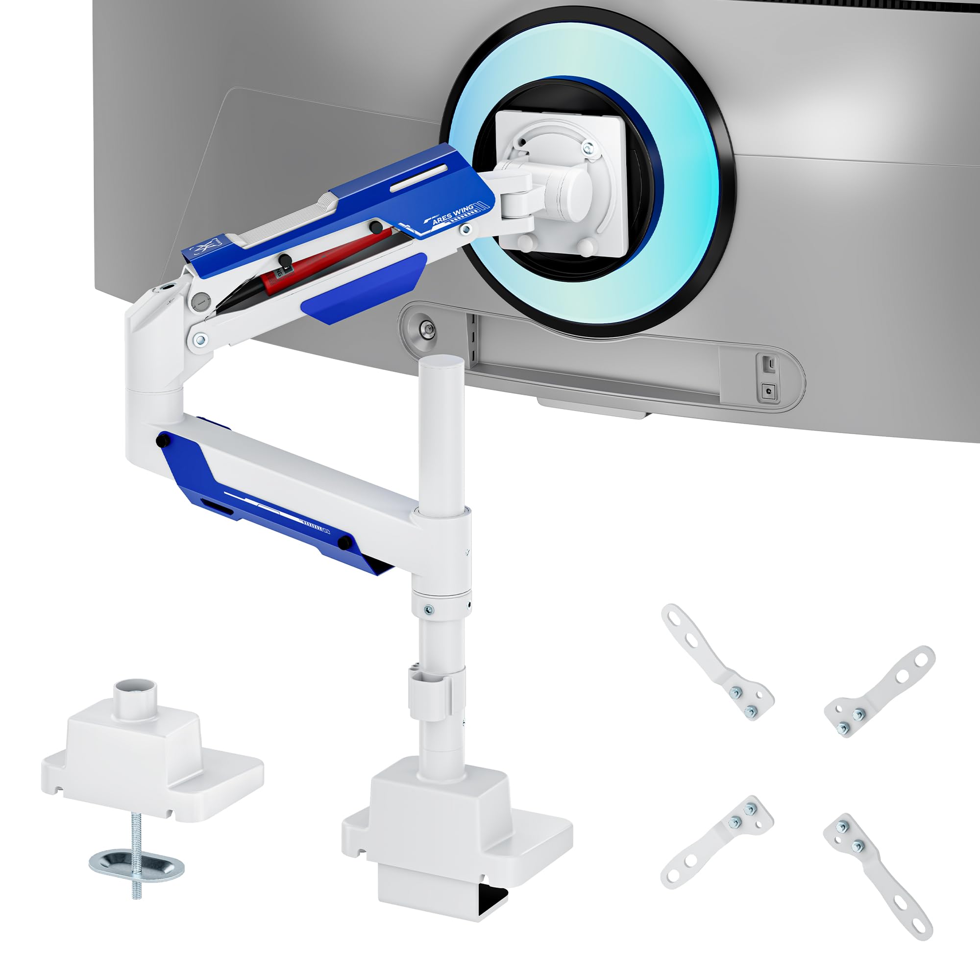 Single Monitor Mount - White