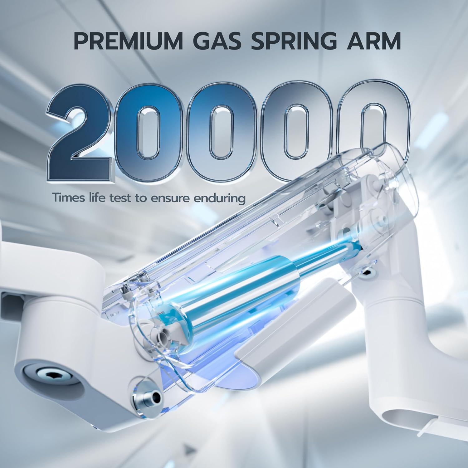 ARES WING Dual Monitor Mount for 17-49 Inch Ultrawide Heavy Duty Curved Screen, Computer Monitor Arm Desk Mount, Gas Spring Adjustable Dual Monitor Stand for Desk, White