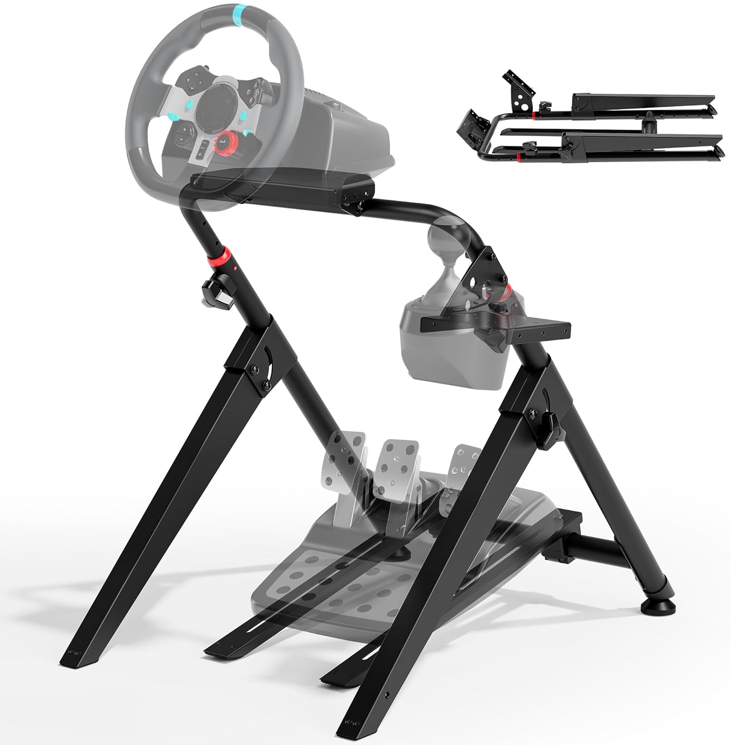 ARES WING Sim Racing Wheel Stand, Foldable Racing Simulator Cockpit, Formula and GT Sim Racing Cockpit Compatible with Fanatec, Thrustmaster, Logitech, Moza, Racing Games on PS5, PS4, Xbox and PC