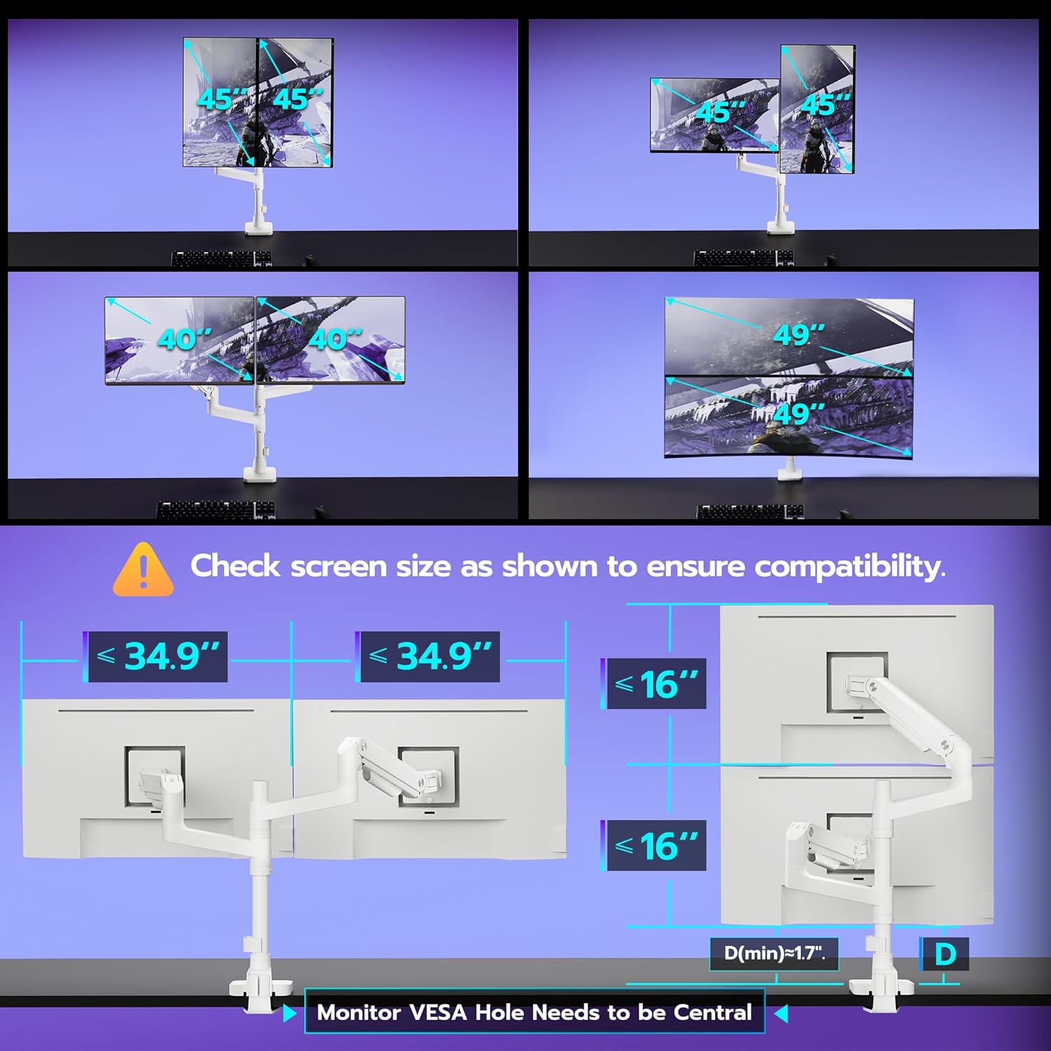 Dual Monitor Stand ARES WING