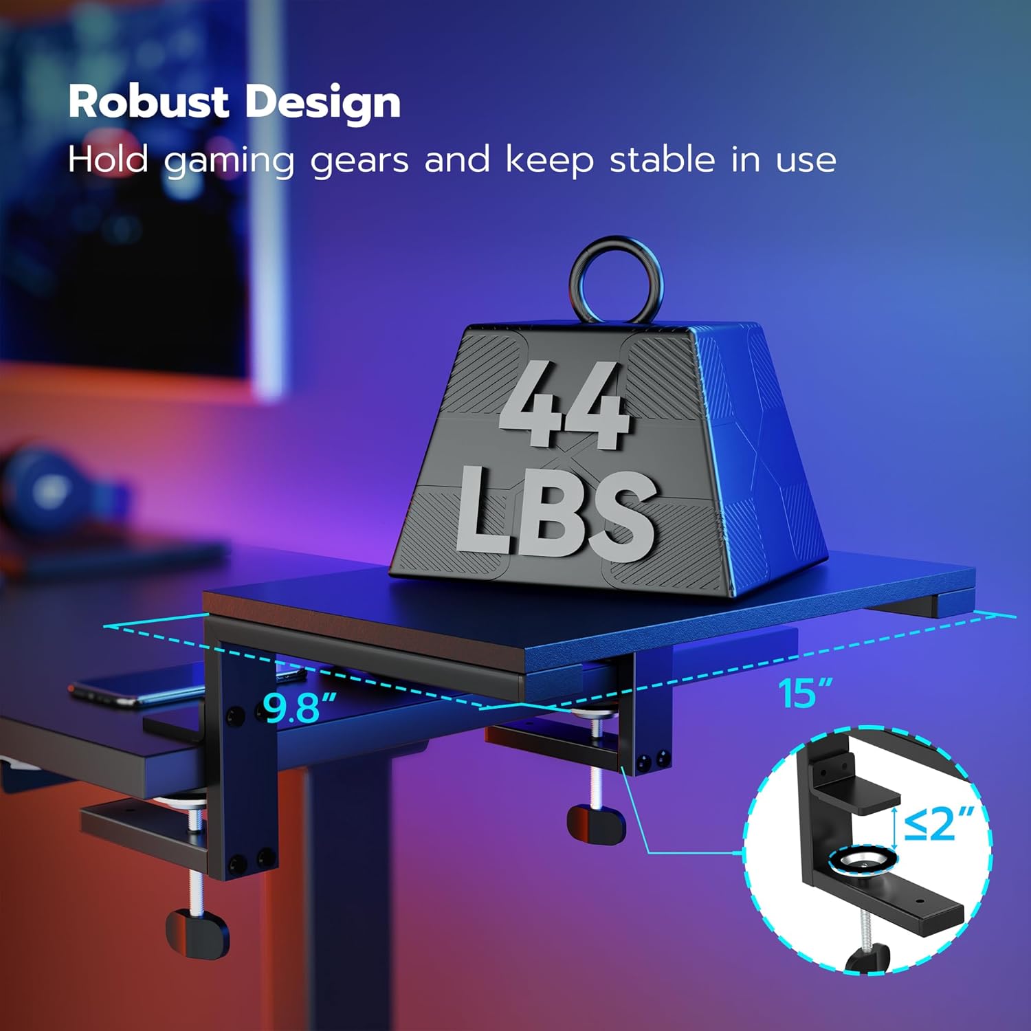 ARES WING | Desk Extender Shelf | GOG1001SBK ARES WING