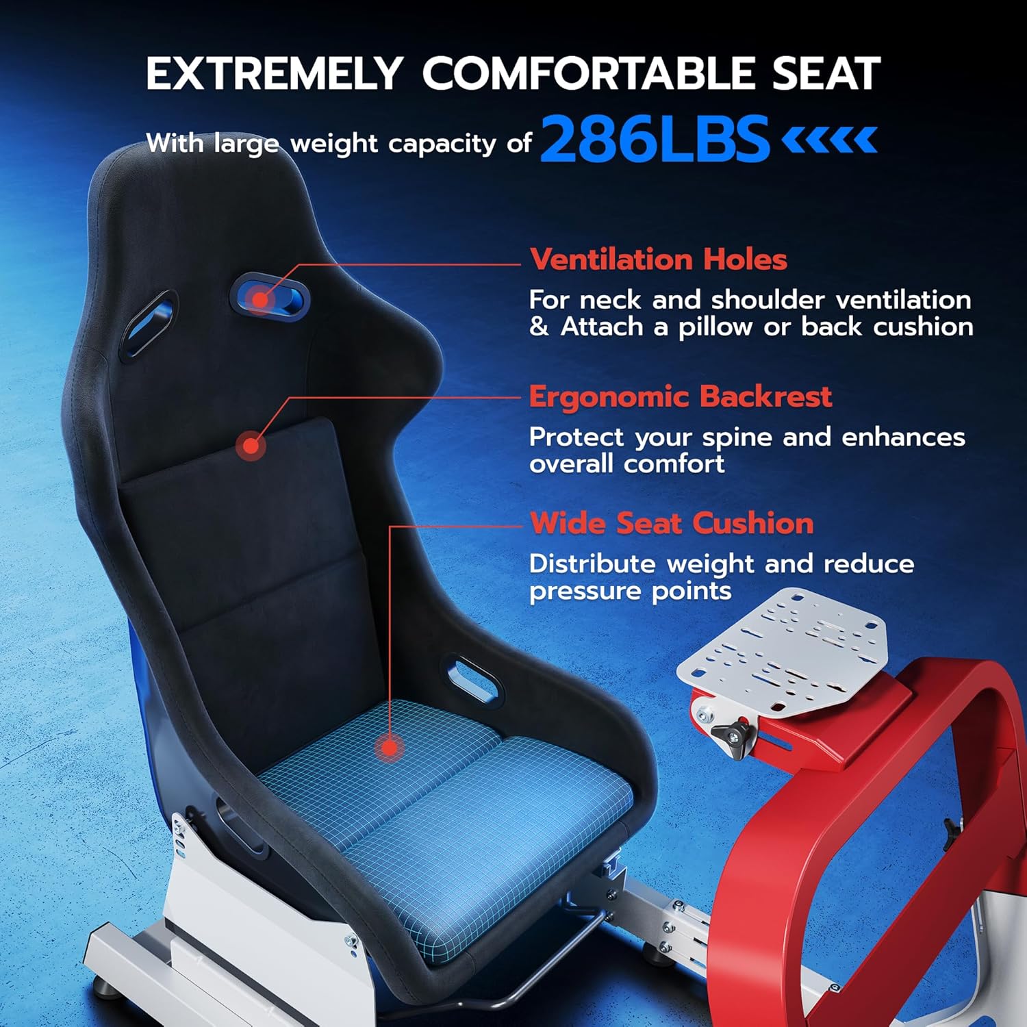 ARES WING Premium Sim Racing Cockpit with Seat, Adjustable Racing Simulator Cockpit for Formula & GT Style, Heavy Duty Sim Rig Cockpit Compatible with Fanatec, Thrustmaster, Logitech,Moza & SIMAGIC