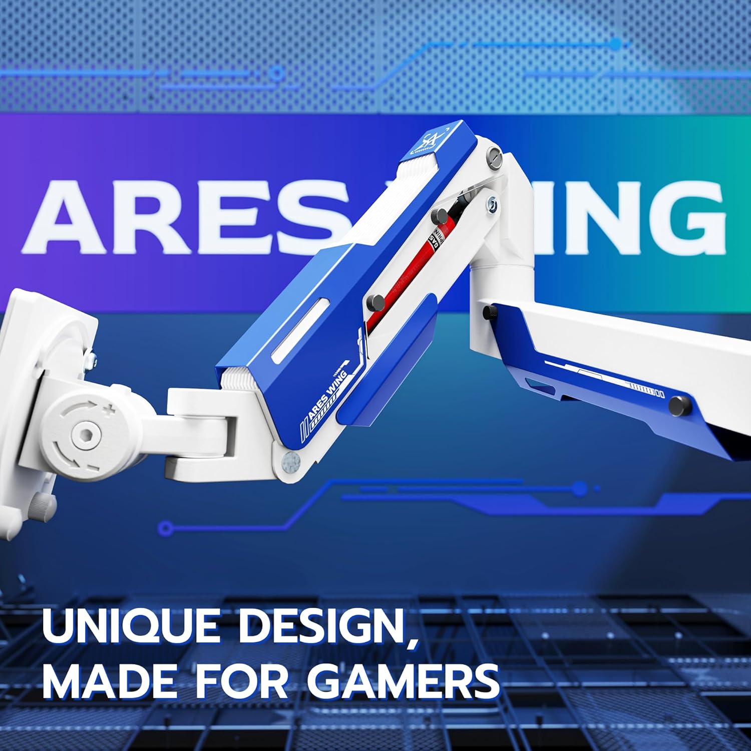 ARES WING Single Monitor Arm | GDT1006WH
