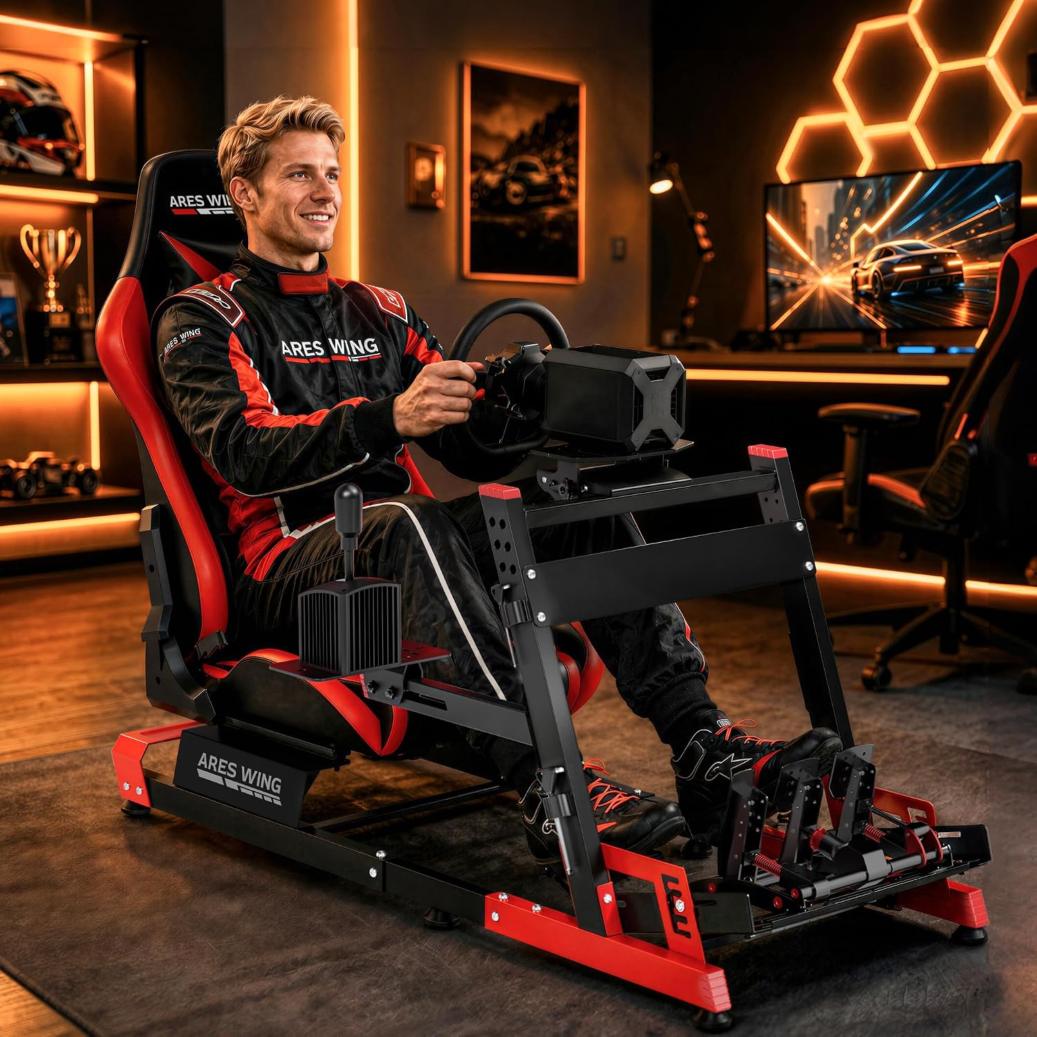 Sim Racing Cockpit with Seat ARES WING