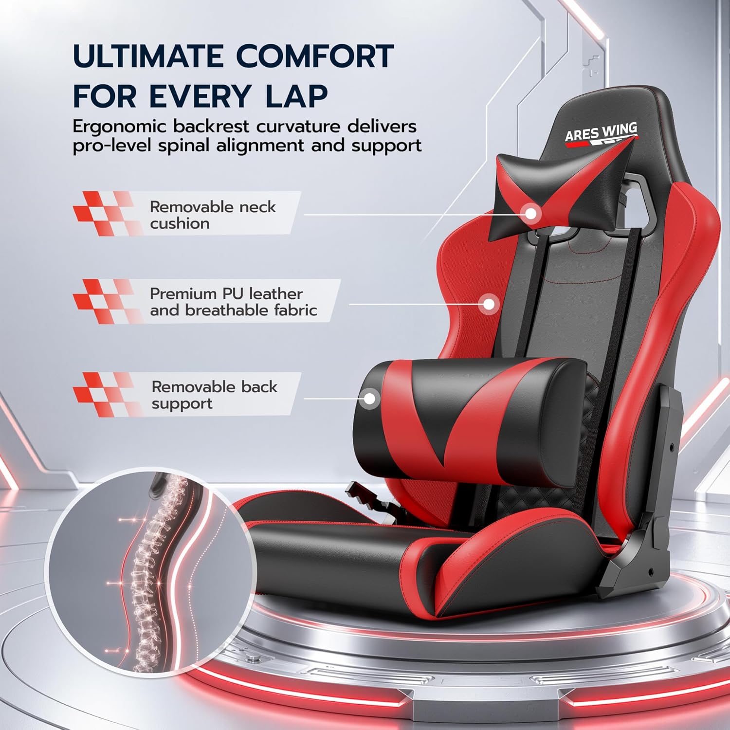 Sim Racing Cockpit with Seat ARES WING