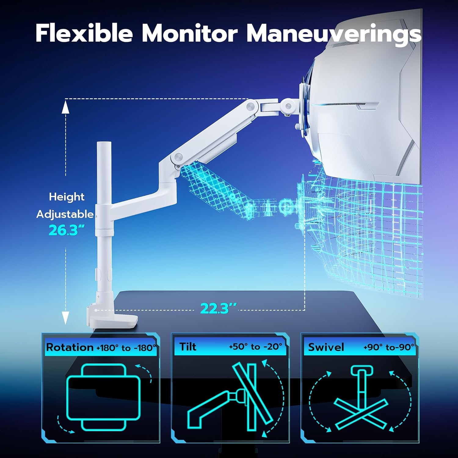 Heavy-Duty Monitor Mount ARES WING