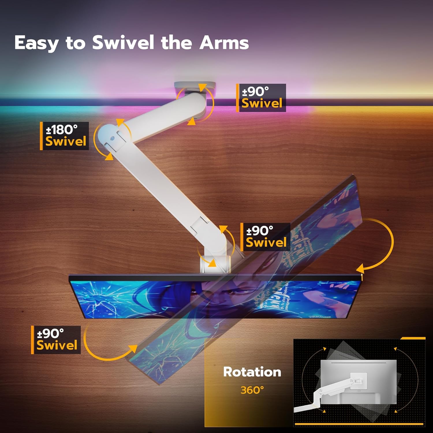 Wall Mount Monitor Arm ARES WING