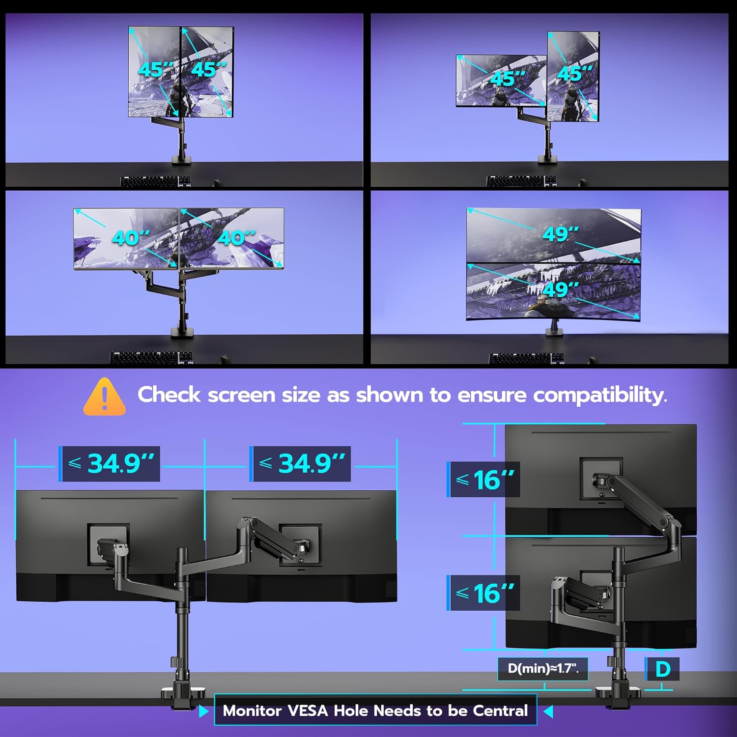 Dual Monitor Stand ARES WING
