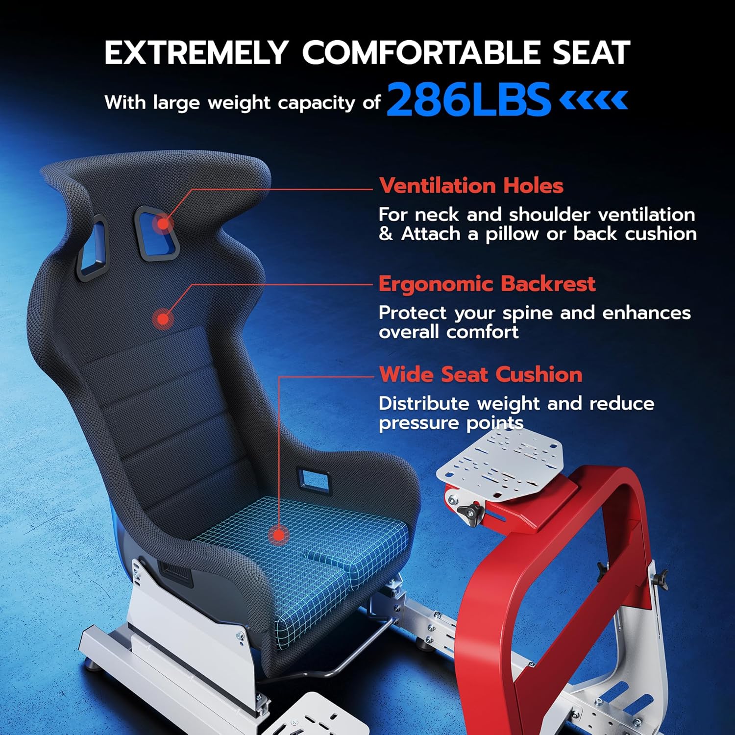 Premium Sim Racing Cockpit with Seat | GRS1008WH – ARES WING
