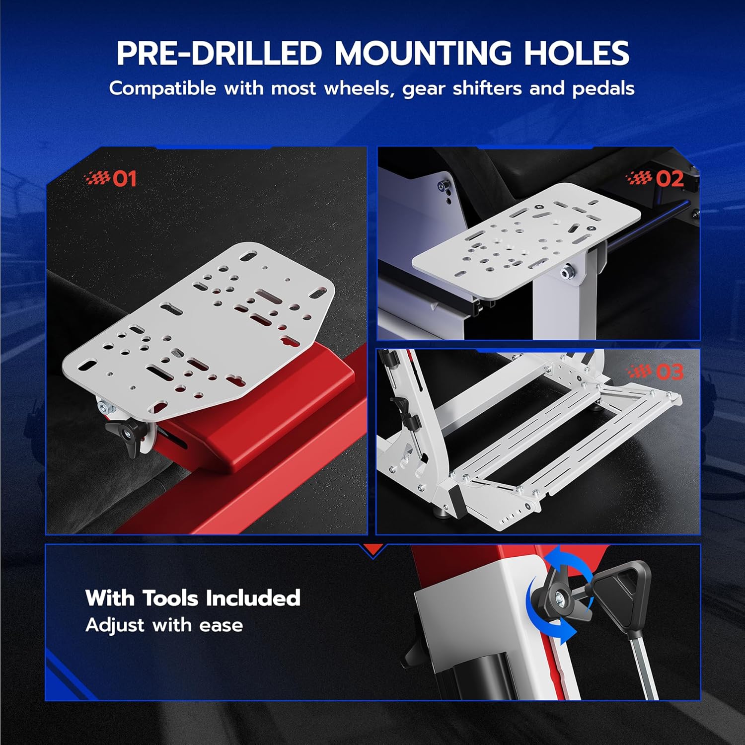 Classic Sim Racing Cockpit with Seat | GRS1010WH – ARES WING
