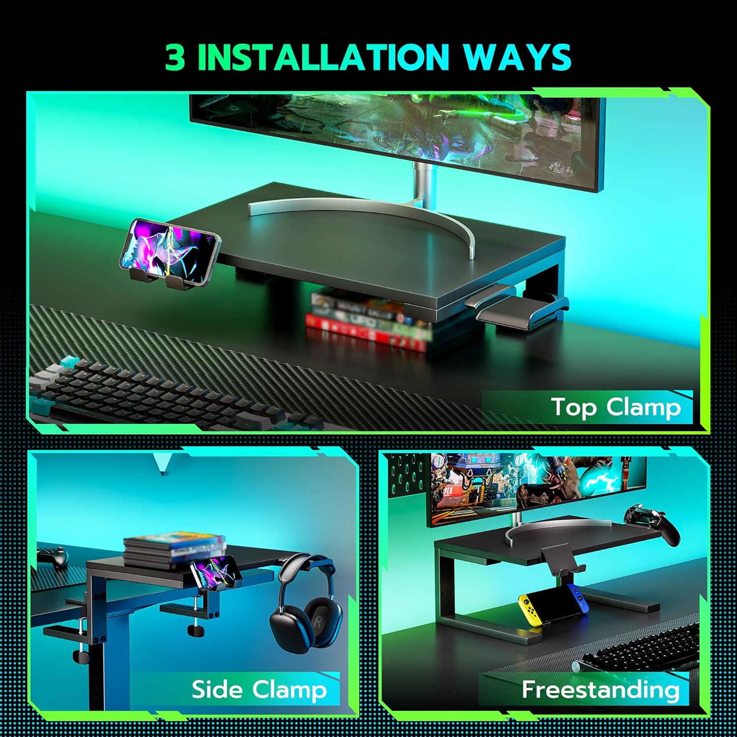 Desk Shelf Extender | GOG1003BK – ARES WING