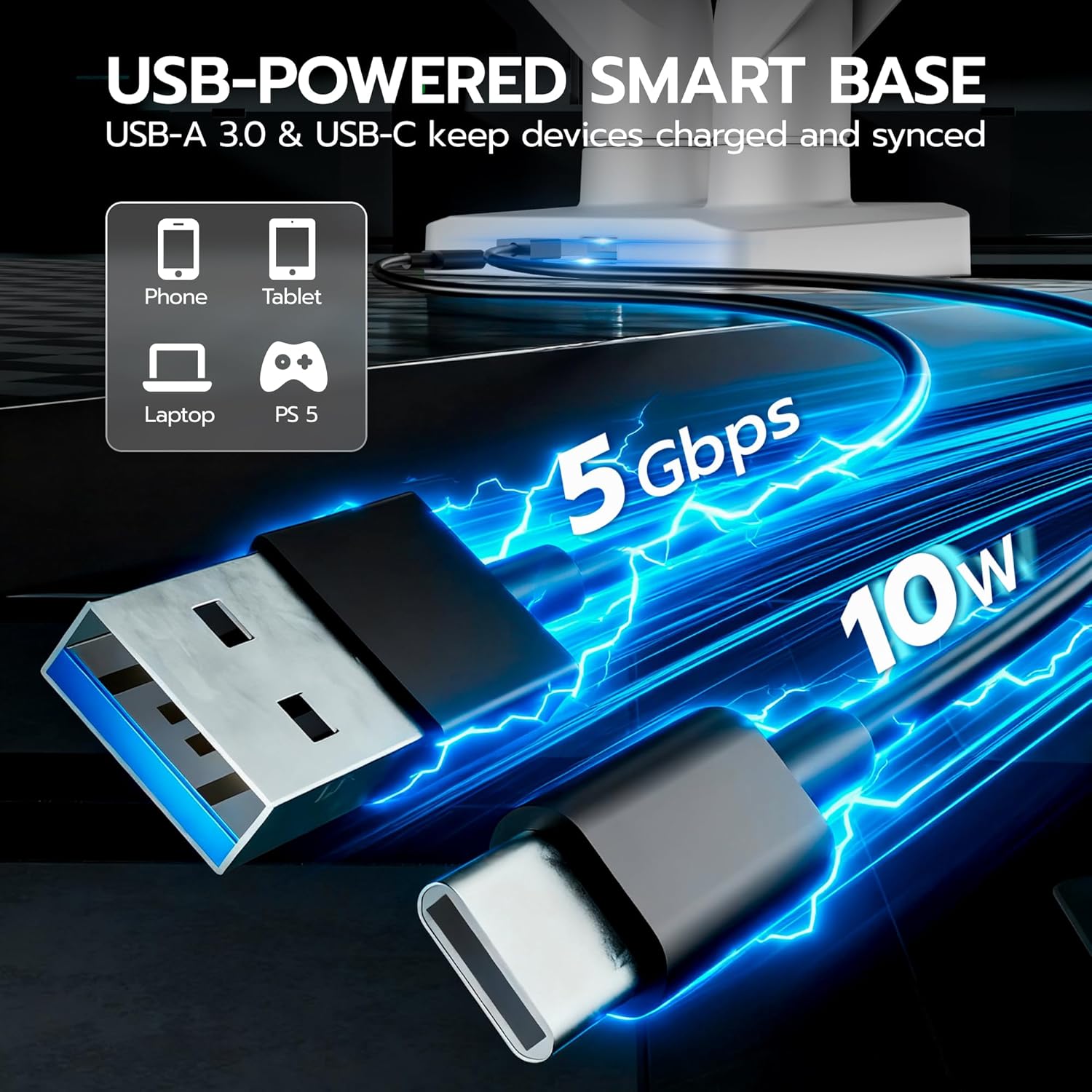 ARES WING Dual Monitor Mount, Heavy Duty Monitor Arms for 2 Monitors for 17-35 inch, Fully Adjustable Monitor Desk Stand with USB A/C for Ultrawide Screen, VESA 75x75 or 100x100mm, White