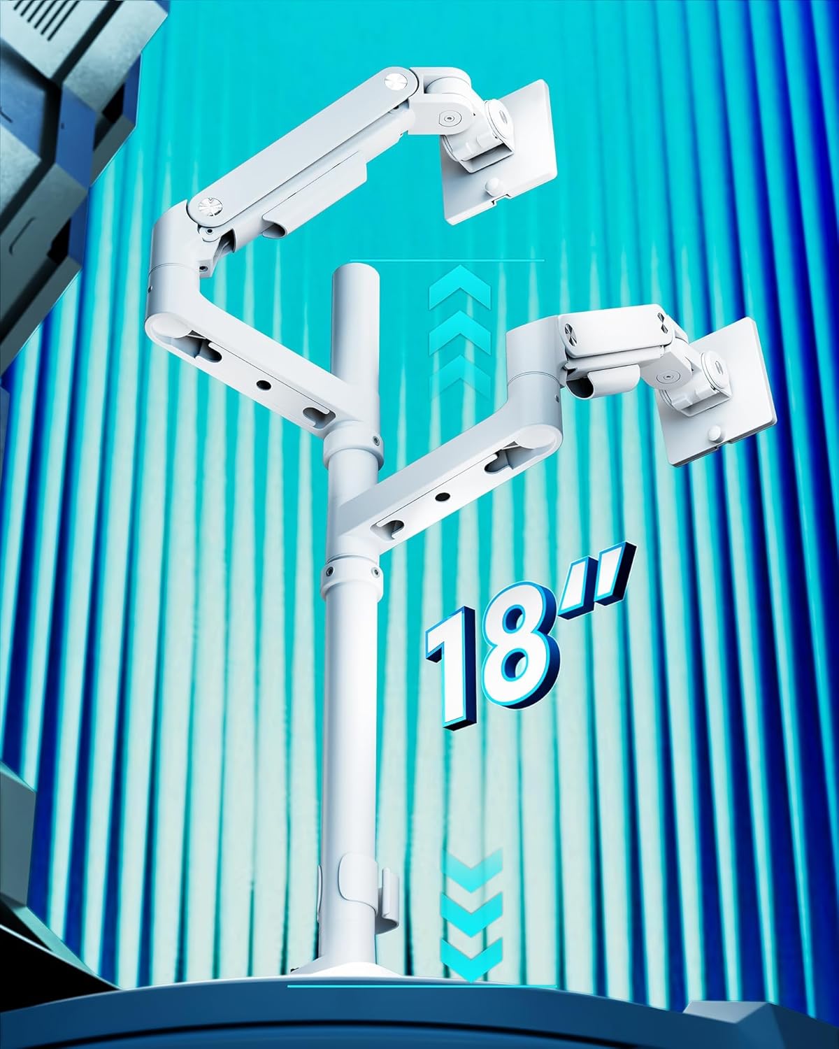 Dual Monitor Stand with USB Ports ARES WING