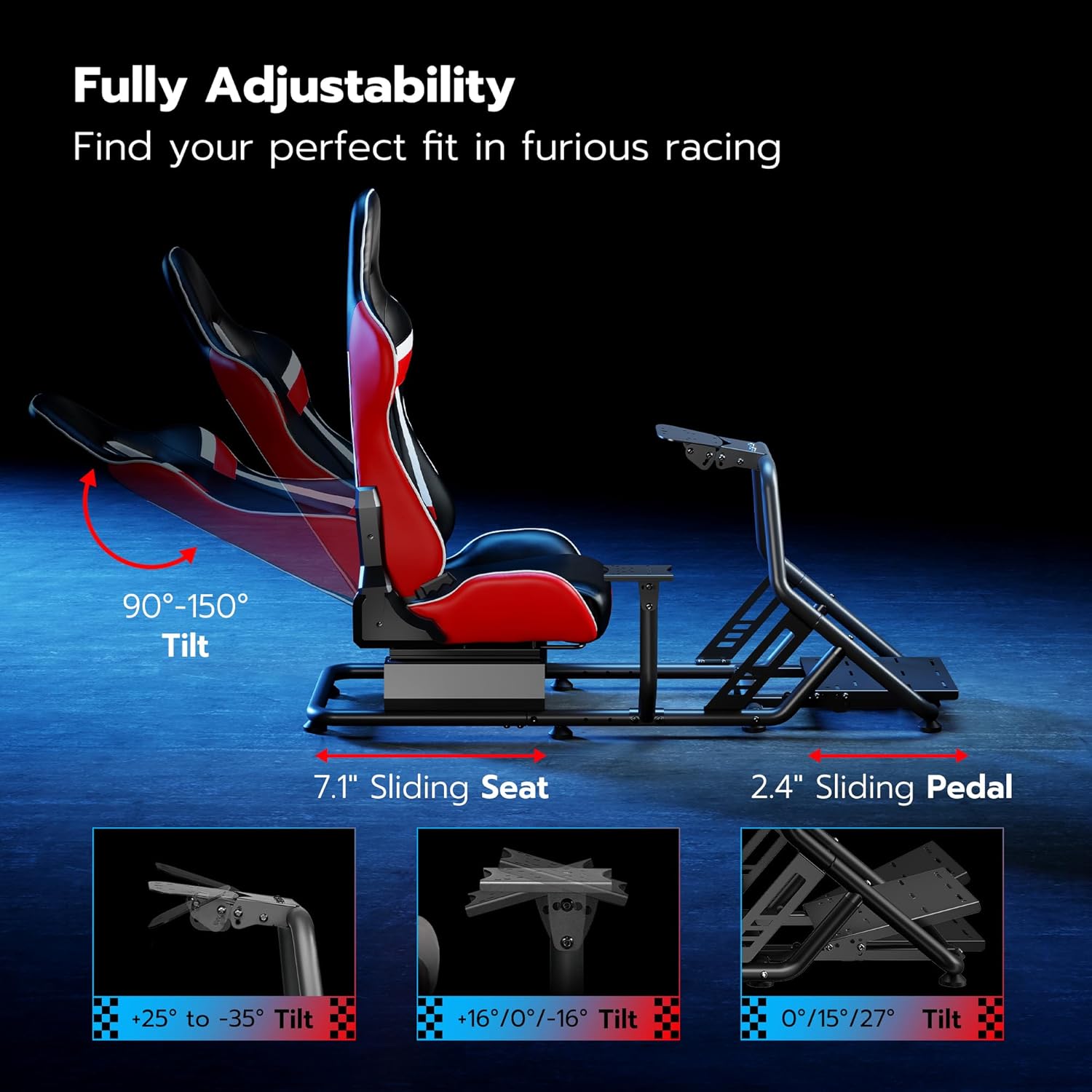 ARES WING Racing Simulator Cockpit with Seat, Formula and GT Sim Racing Cockpit Compatible with Fanatec, Thrustmaster, Logitech, Moza Racing Games on PS5, PS4, Xbox and PC