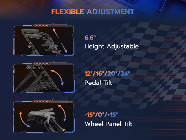 Foldable Sim Racing Wheel Stand – ARES WING