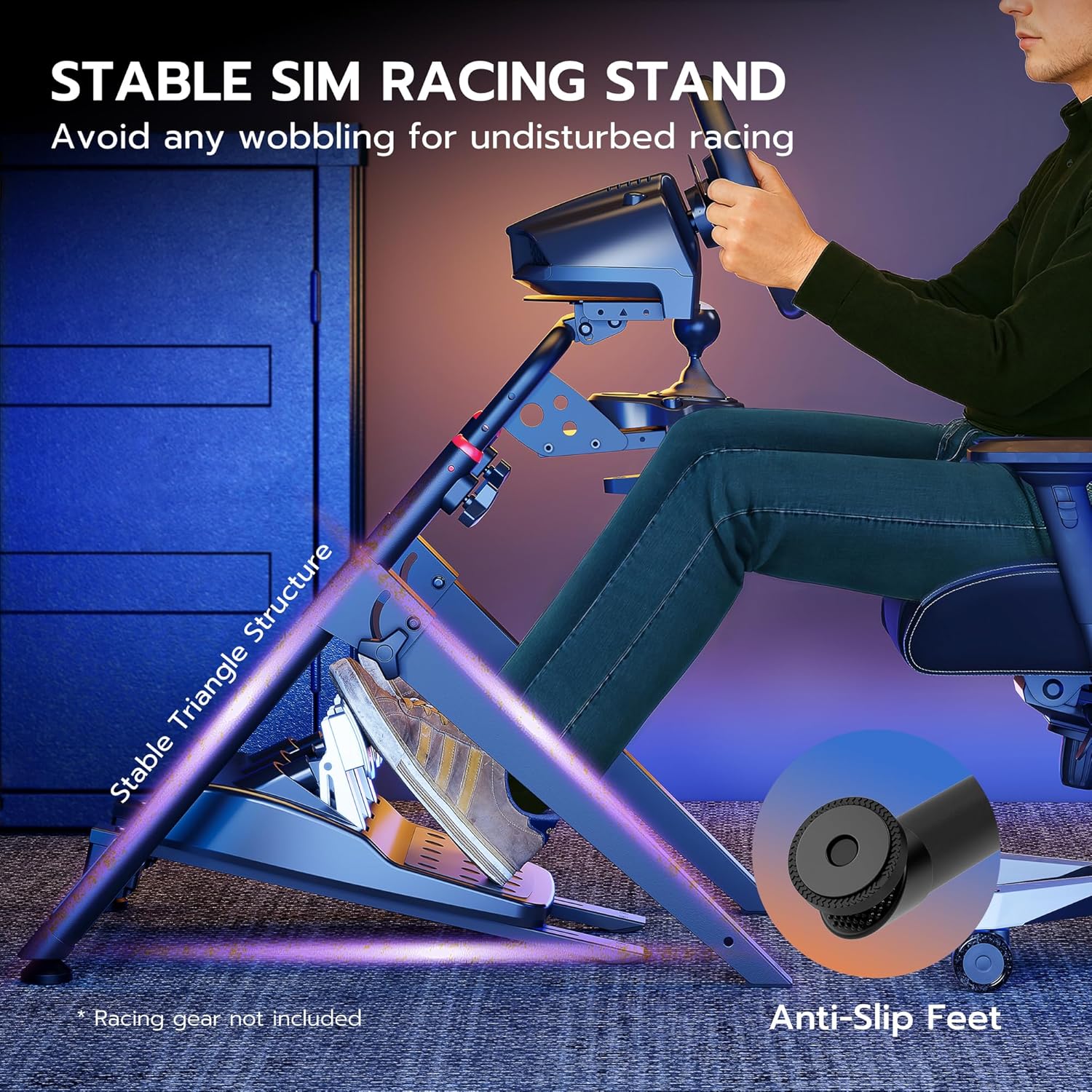 ARES WING Sim Racing Wheel Stand, Foldable Racing Simulator Cockpit, Formula and GT Sim Racing Cockpit Compatible with Fanatec, Thrustmaster, Logitech, Moza, Racing Games on PS5, PS4, Xbox and PC