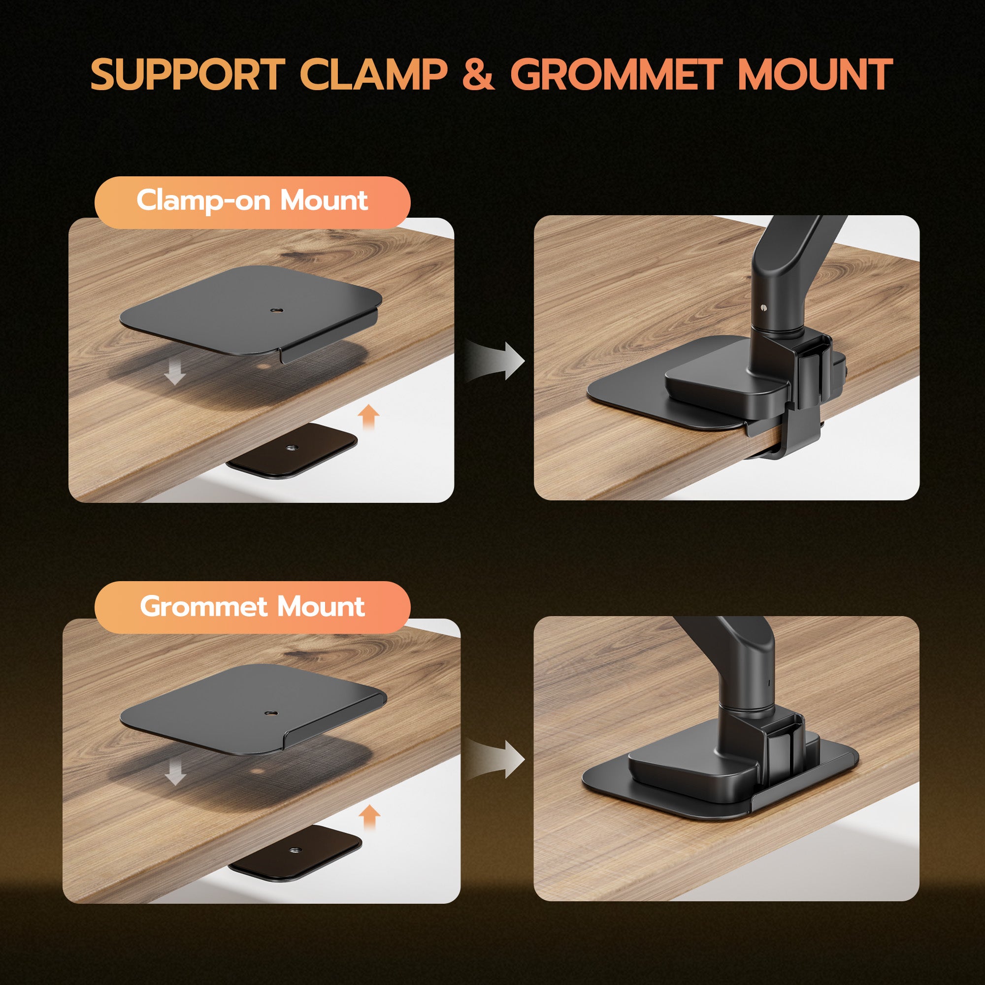 Steel Monitor Mount Reinforcement Plate for Thin