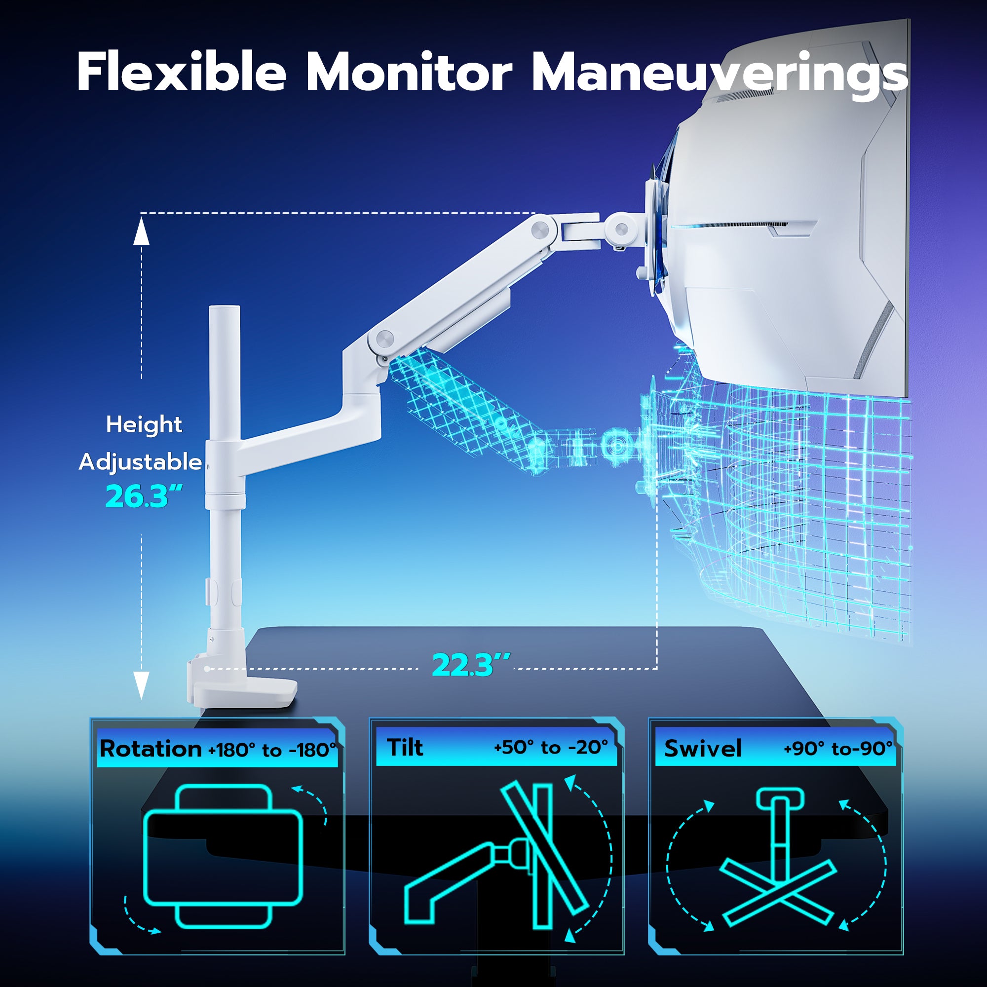 Heavy-Duty Monitor Mount ARES WING