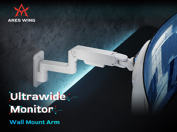 ARES WING | Wall Mount Monitor Arm | GDT1004WLWH