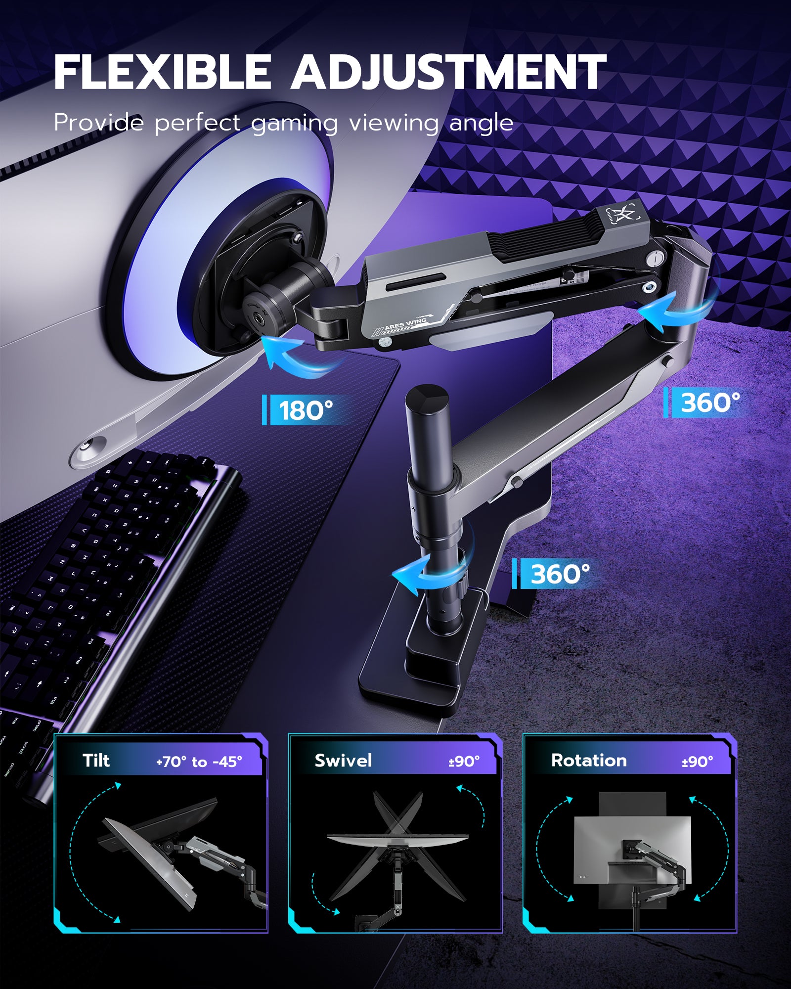 Single Monitor Mount - Black