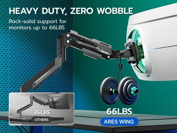 ARES WING Ultrawide Monitor Arm | GDT1006UCBK