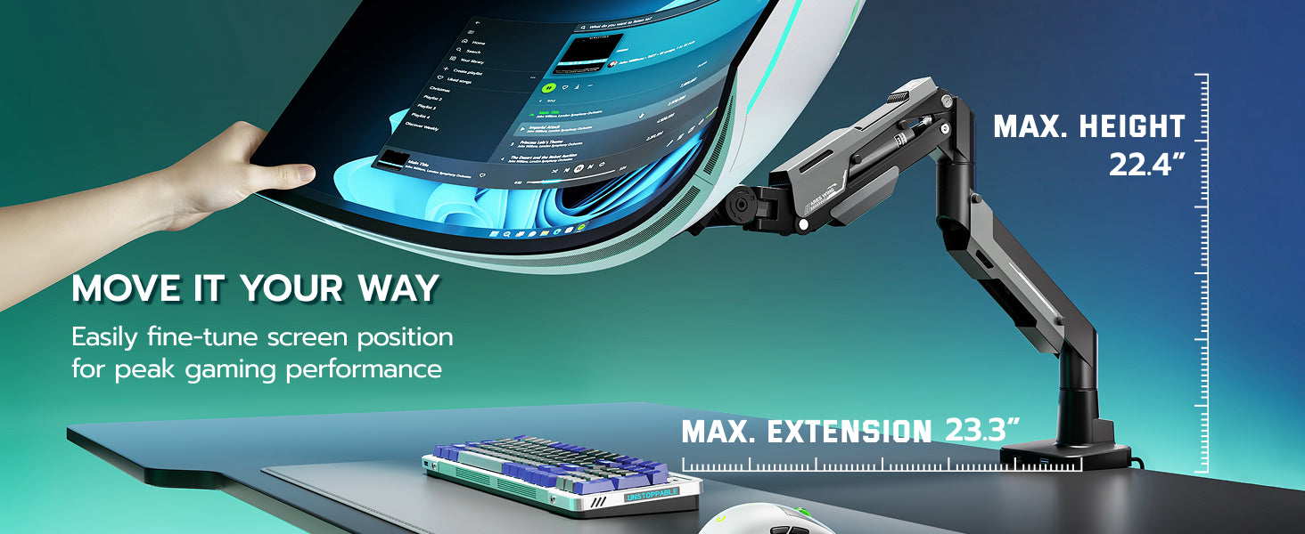 ARES WING Ultrawide Monitor Arm | GDT1006UCBK