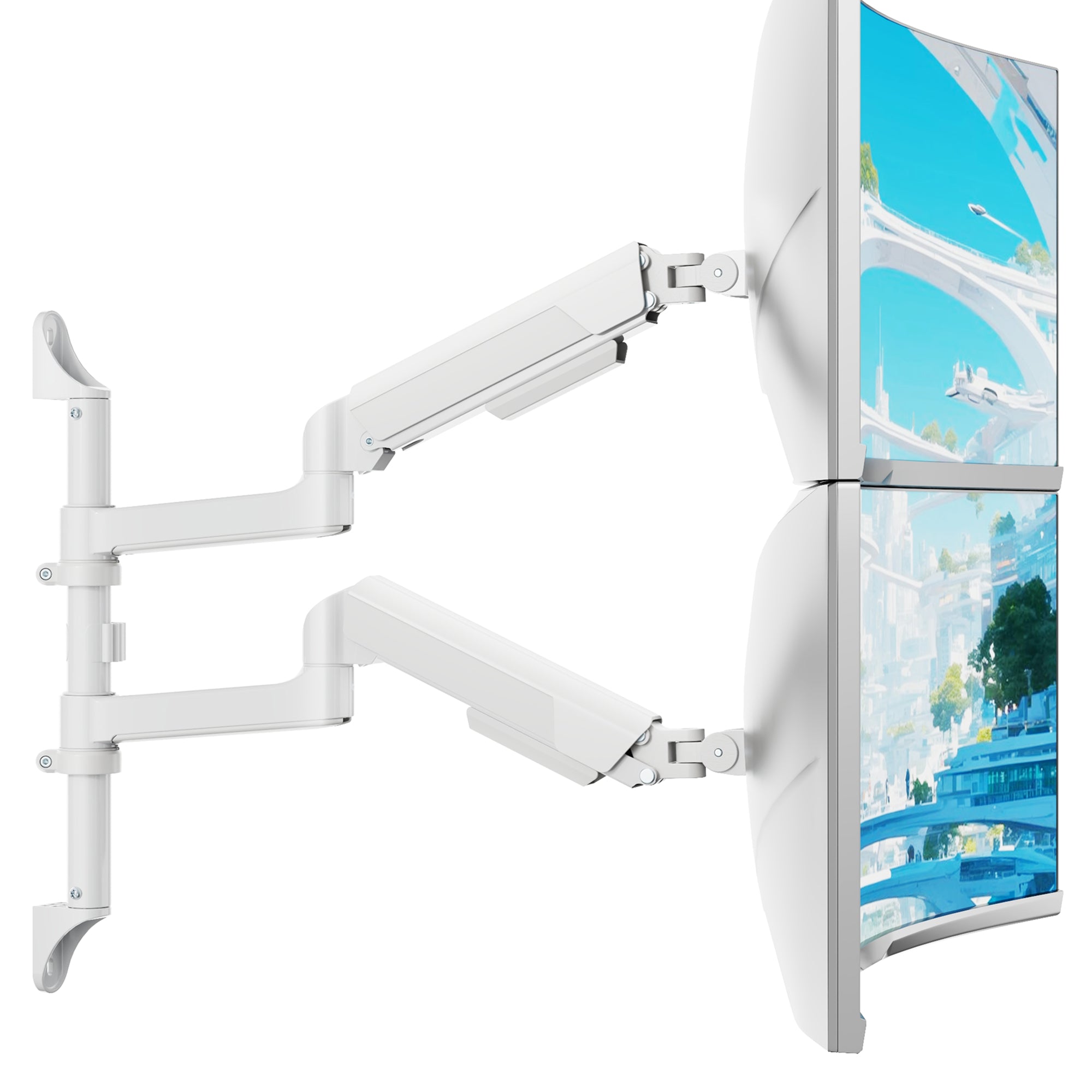 Vertical Dual Monitor Wall Mount ARES WING