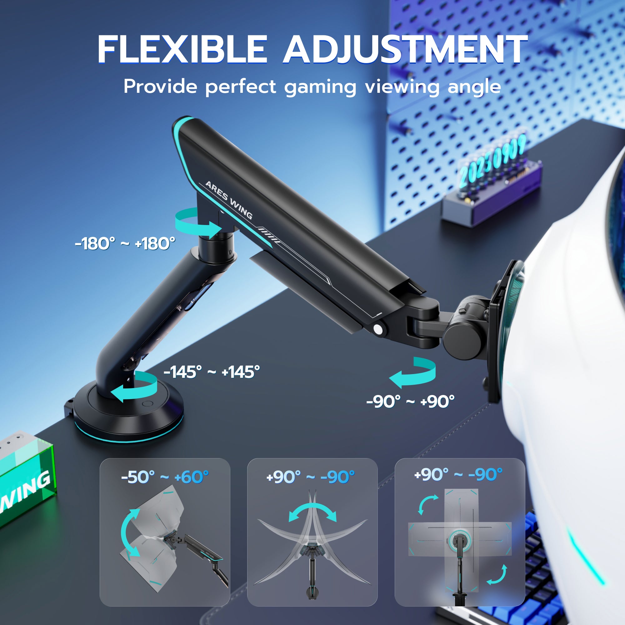 Single Monitor Mount - Black