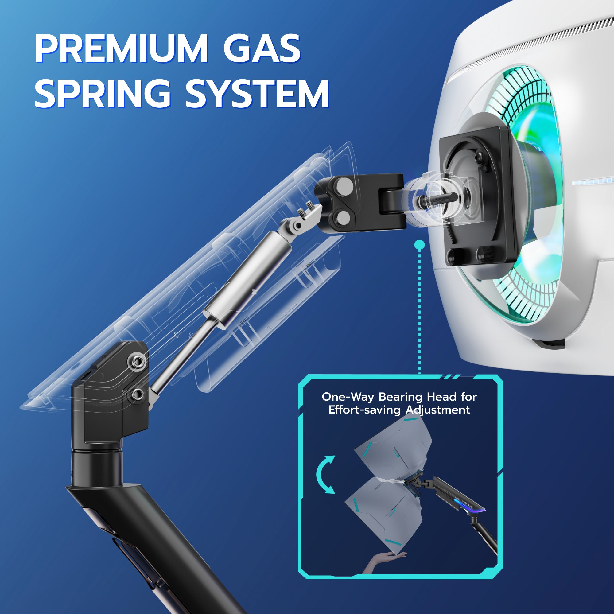 Single Monitor Mount with RGB