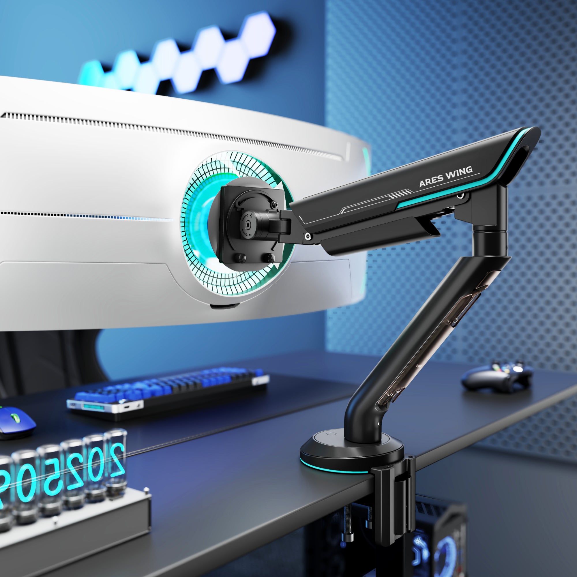 Single Monitor Mount with RGB