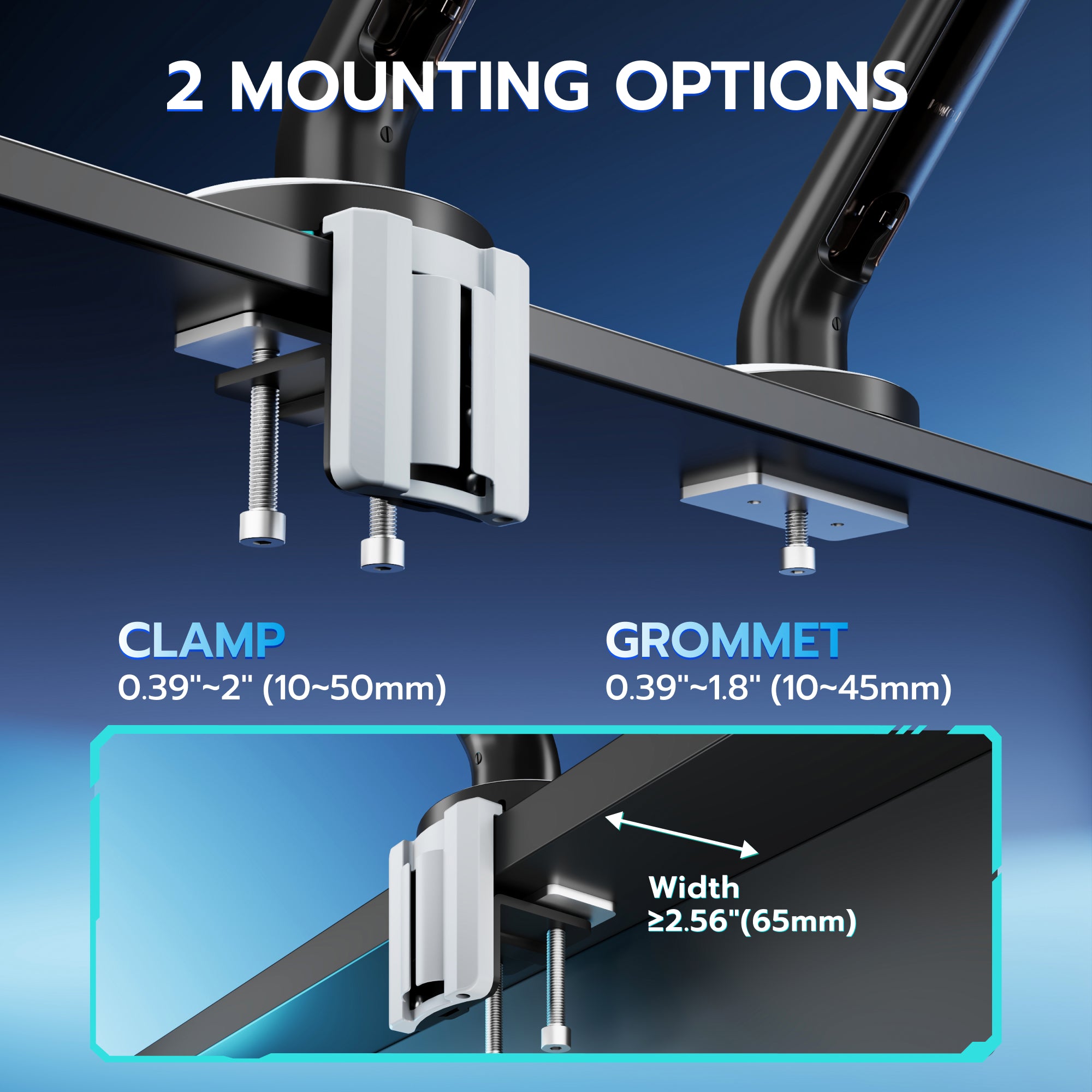 Single Monitor Mount - White