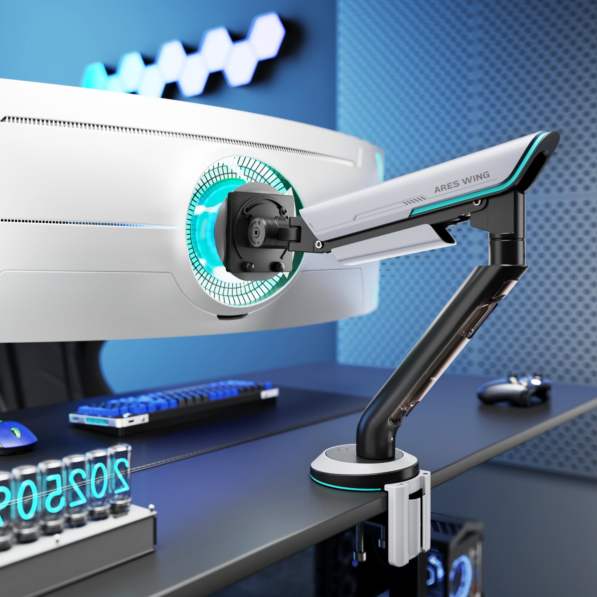 Single Monitor Mount - White