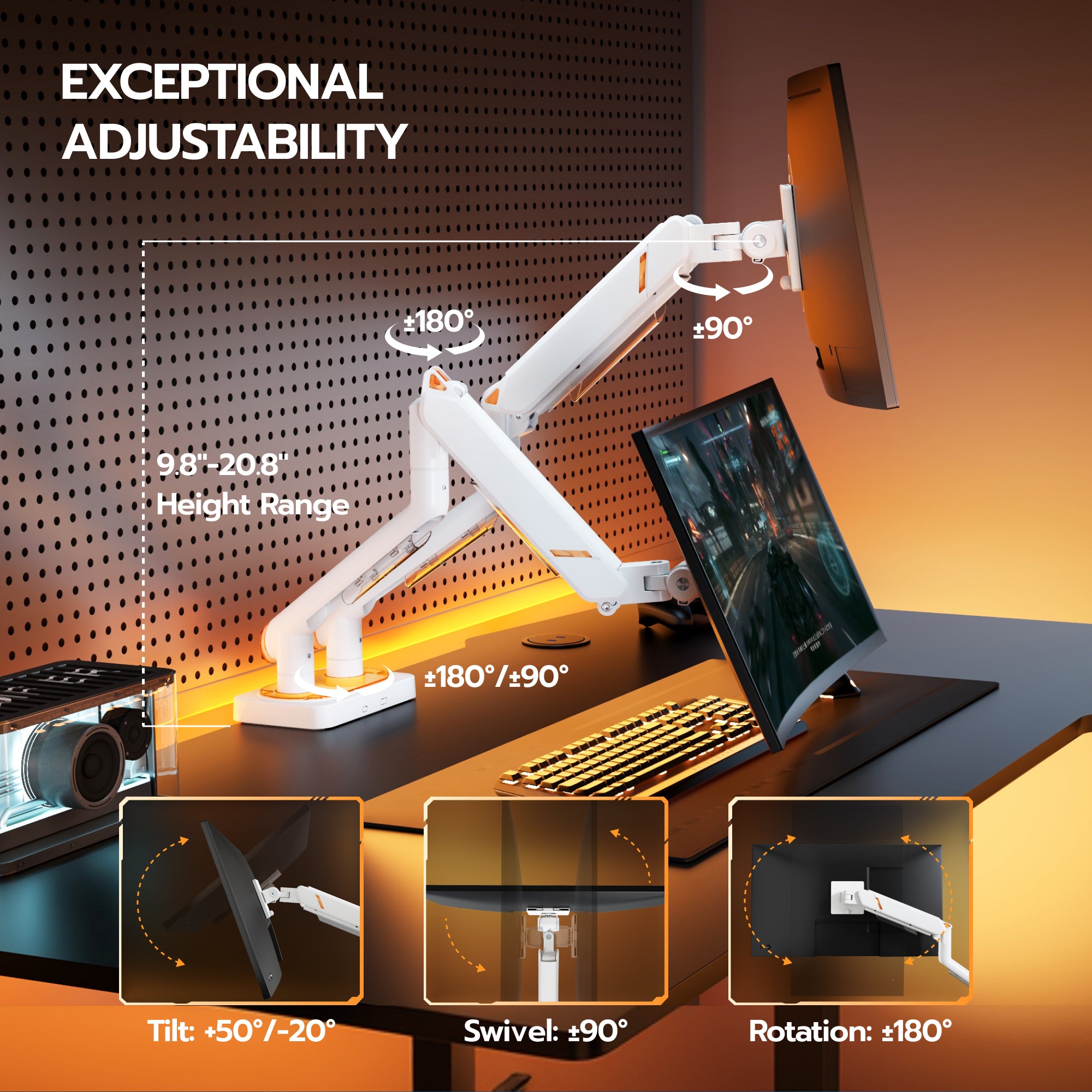 Dual Monitor Arm ARES WING