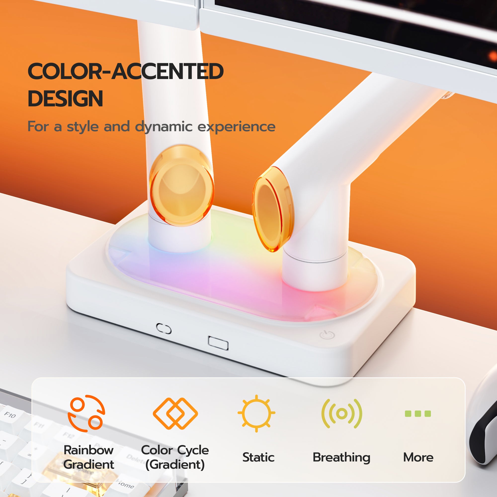 RGB Dual Monitor Arm ARES WING