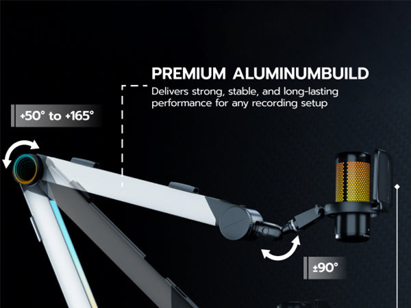 Microphone Boom Arm with RGB Light | GMA1002LSL – ARES WING