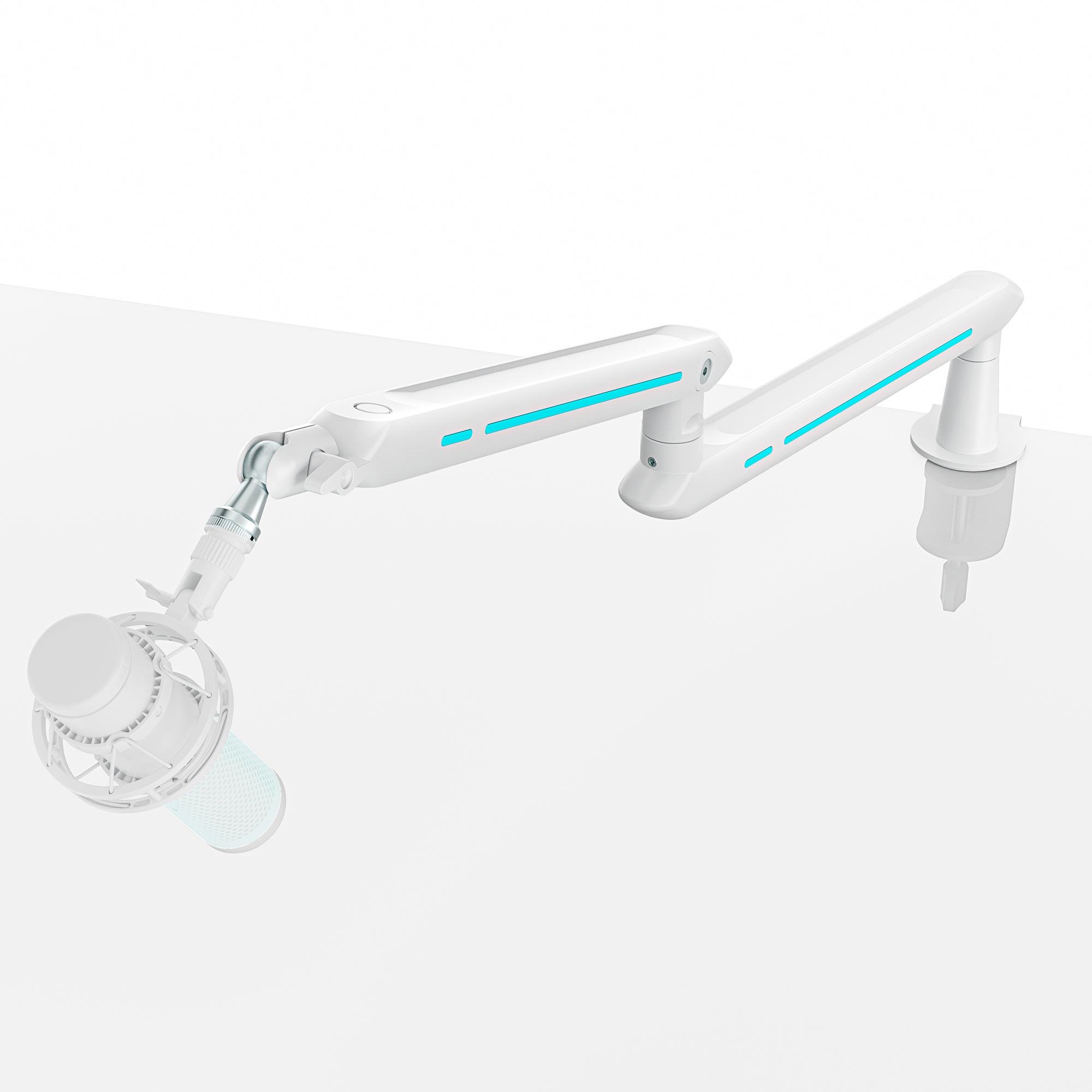 Aluminum Low Profile Mic Arm - White ARES WING