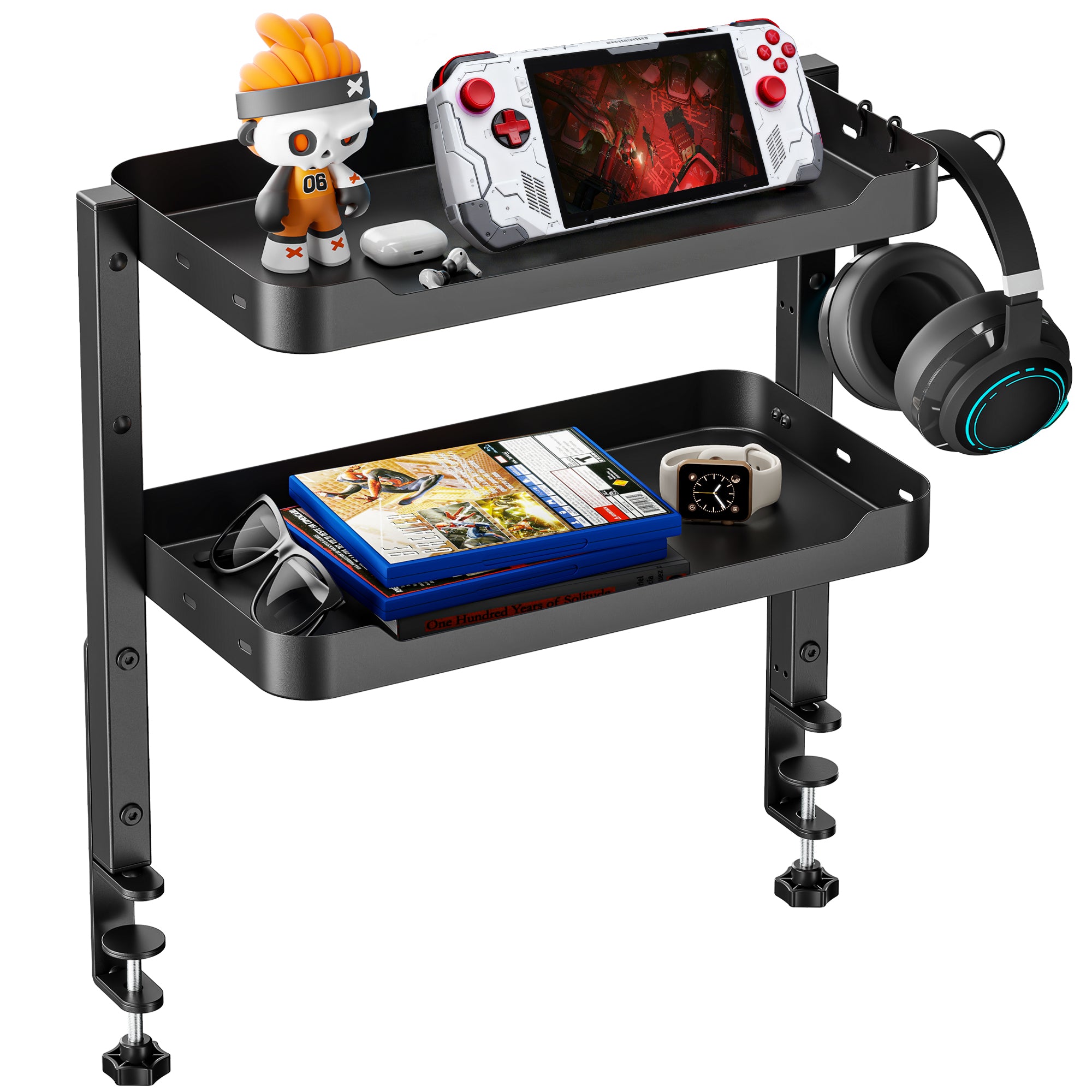 2-Tier Clamp On Desk Shelf ARES WING