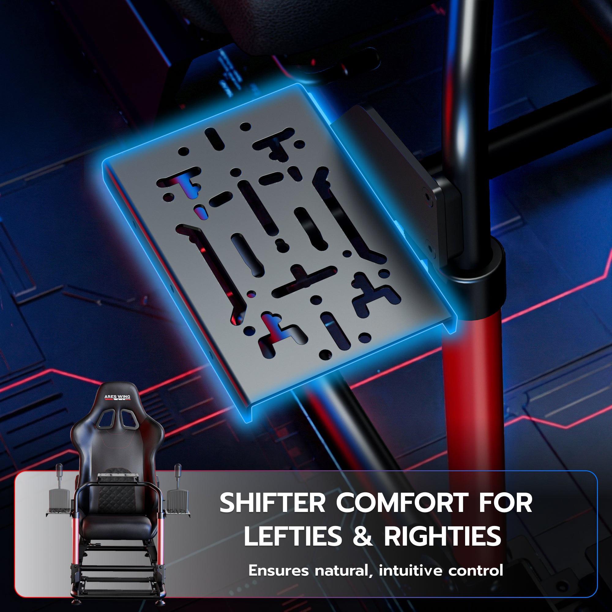 Sim Racing Cockpit with Seat ARES WING