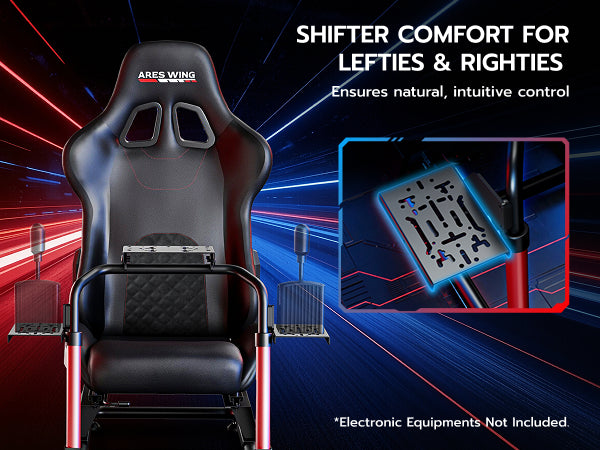 Sim Racing Cockpit with Seat | GRS1007BK – ARES WING